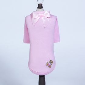 Baby Bear Dog  Tee (Color: Baby Pink, size: SM)
