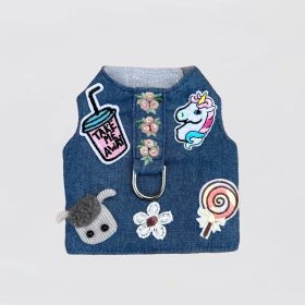 Cool Pup Dog  Harness (Color: Pink Flowers, size: SM)
